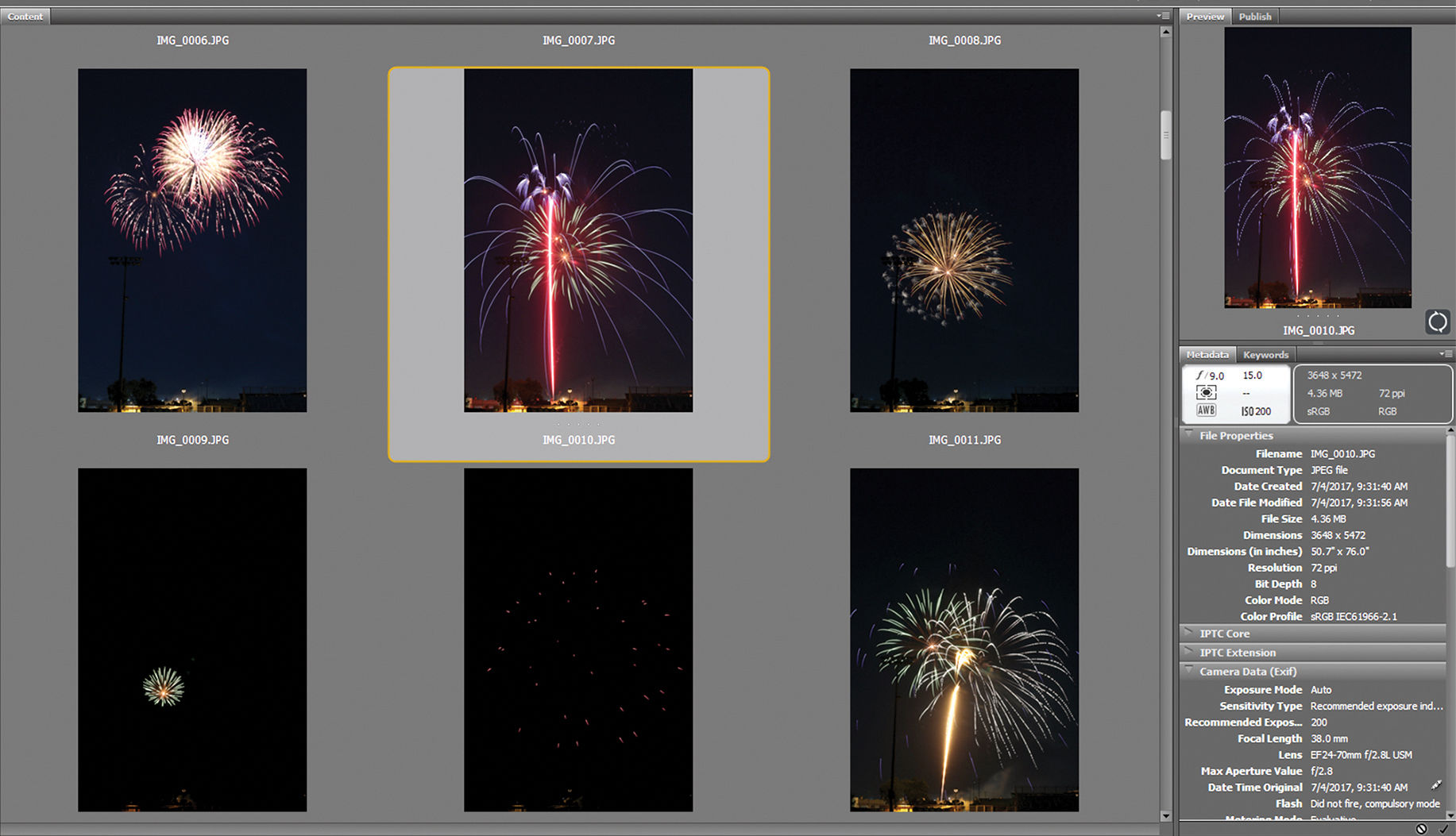 Fireworks photography